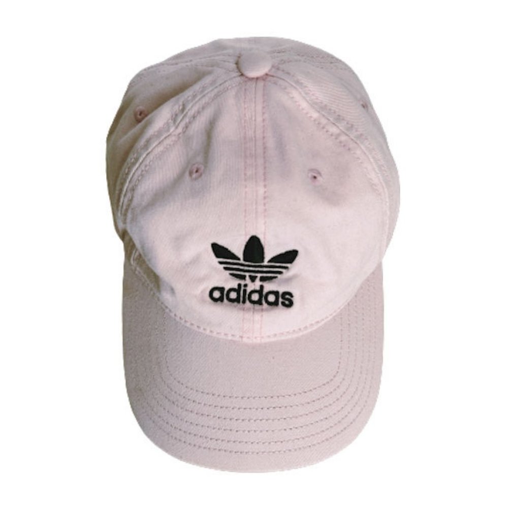 Adidas Baseball Cap Pink Cotton Twill Embroidered in Black Adjustable One Size